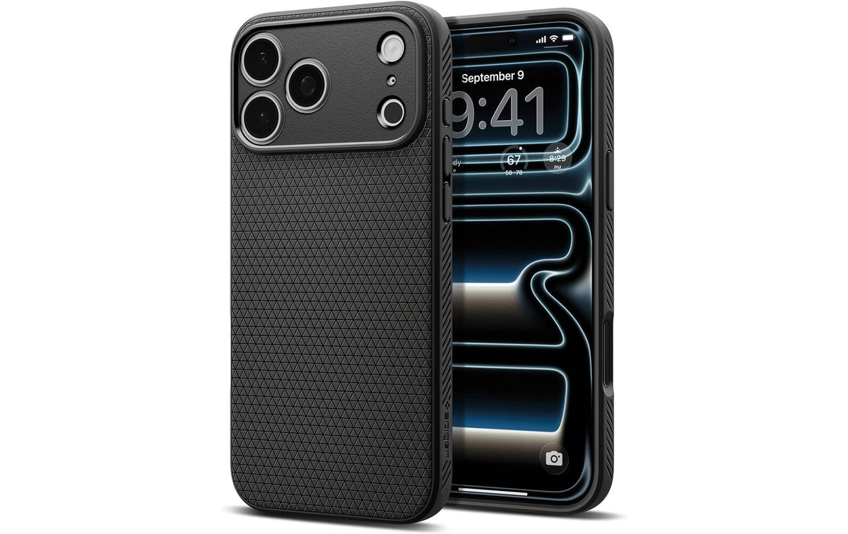 Spigen Liquid Air – Backcover – für Apple iPhone 17 Pro, TPU, Matt Schwarz