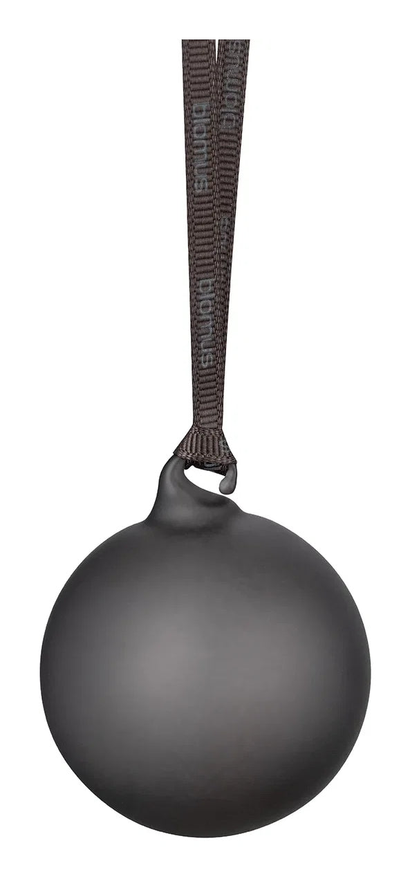 Blomus Weihnachtskugel – Ø 7 × 8 cm – Glas & Polyester, grau – 4-teilig