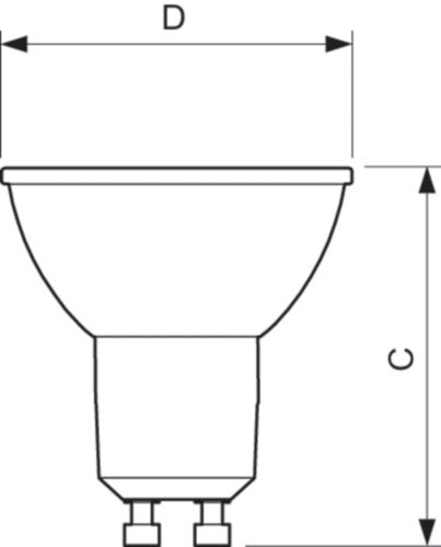 Philips LED-Leuchtmittel GU10 – 350 lm, 5 W, 2700 K, 36°, dimmbar