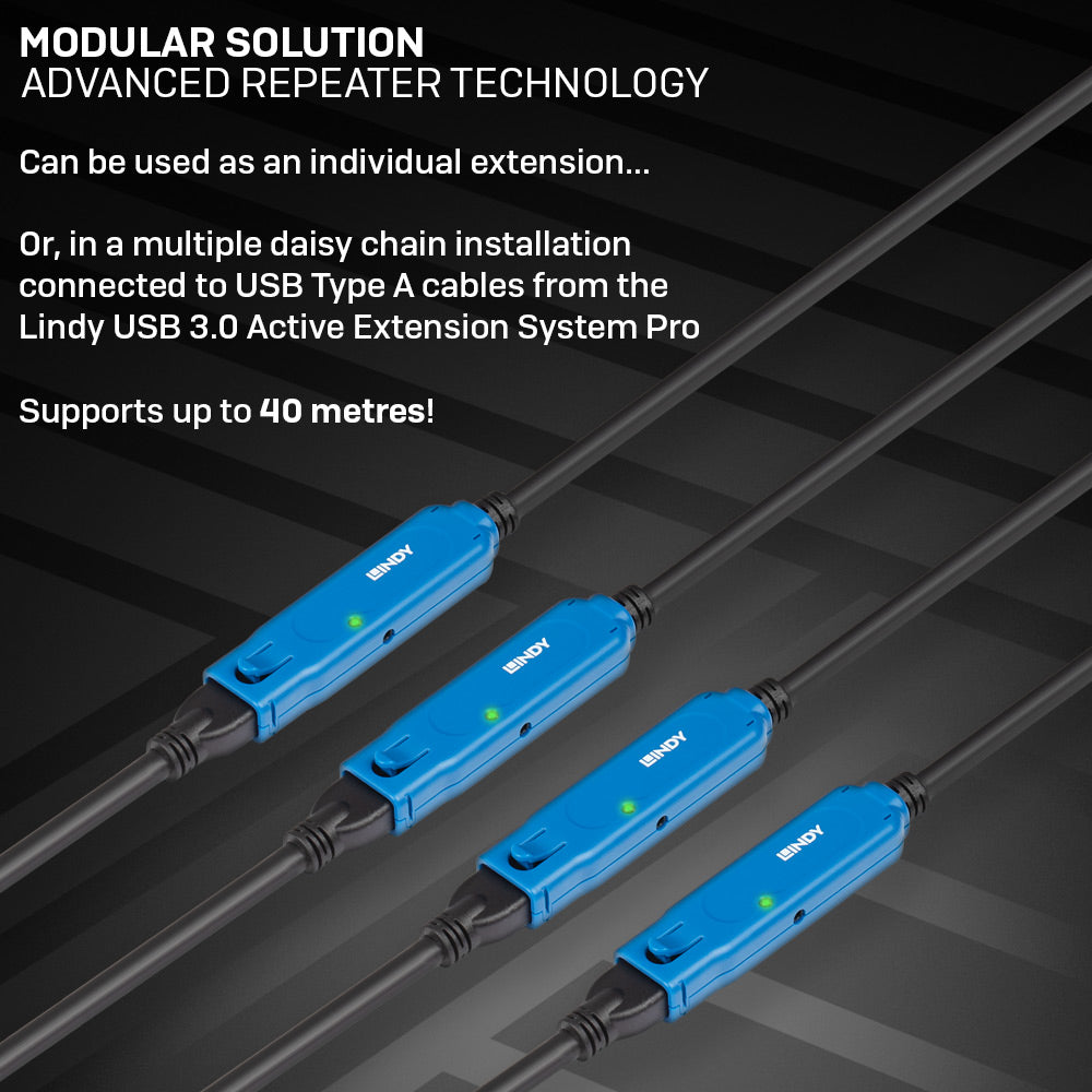 Lindy USB-Kabel, USB-C zu USB-A, 8 m, USB 3