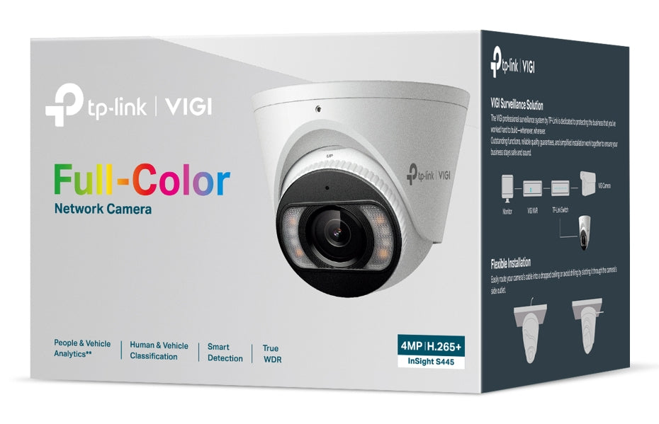 TP-Link InSight S445 Netzwerkkamera – 2,68 MP, PoE, IP67, Weiss