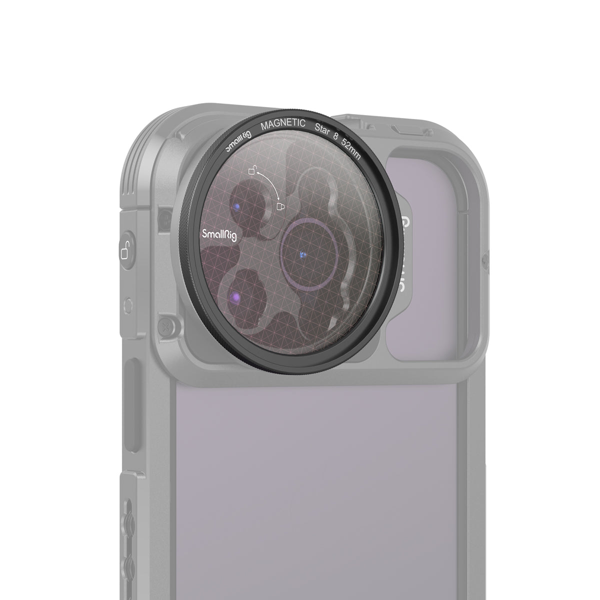 SmallRig MagEase Star-Cross Filter 52 mm – magnetisch, Aluminium/Glas – für 52 mm Filtergewinde