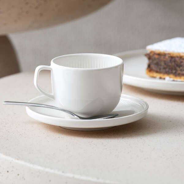 Villeroy & Boch Afina Tasse – 0,15 l, Porzellan, weiss, spülmaschinengeeignet, mikrowellengeeignet