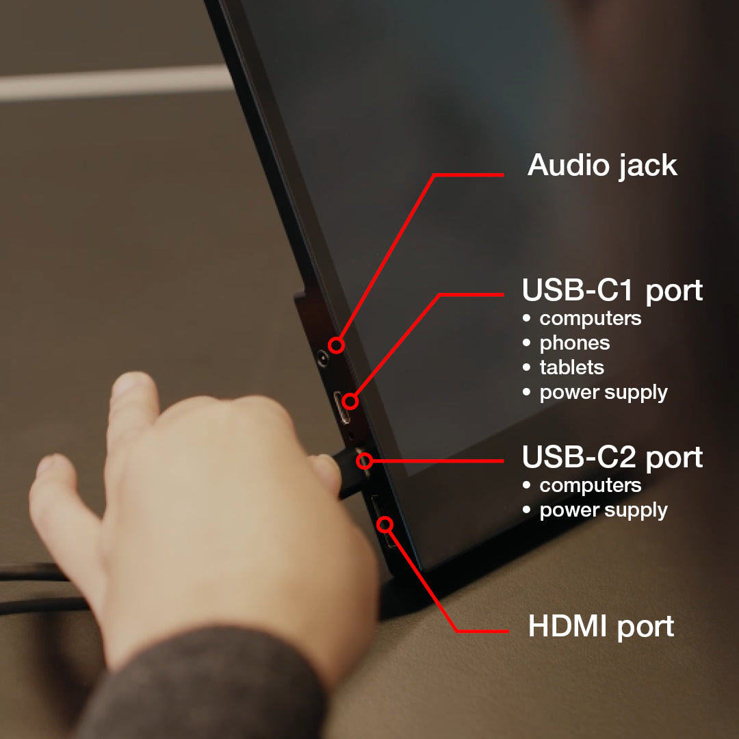 Verbatim Portabler Monitor, 15,6", 1920 × 1080 (Full HD), IPS, Touch, 60 Hz, 250 cd/m², USB-C, Schwarz