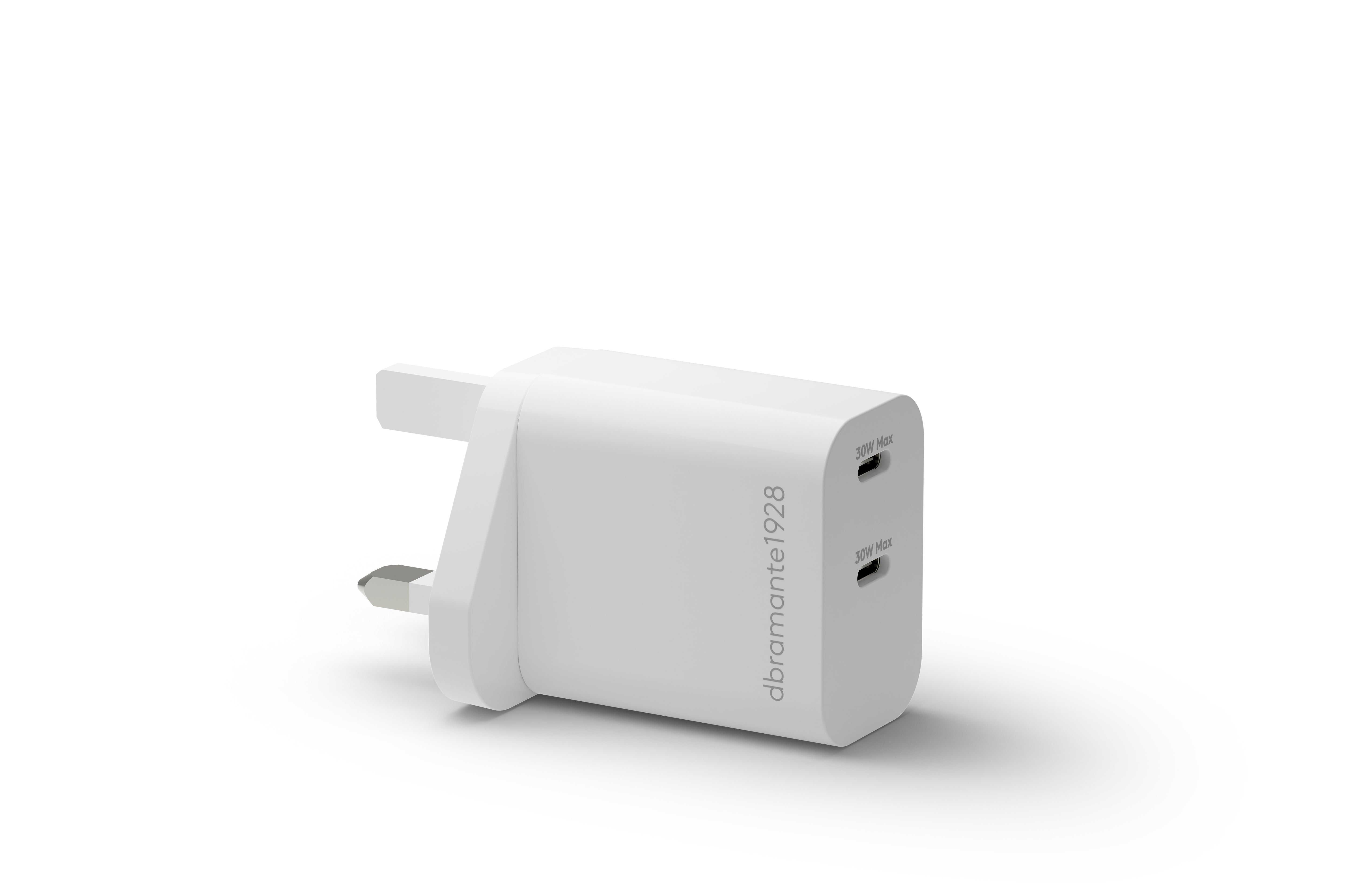 dbramante1928 CH30UKWH7190 USB-Ladegerät 30 W – USB-C×2 – UK-Stecker (Typ G), Weiss