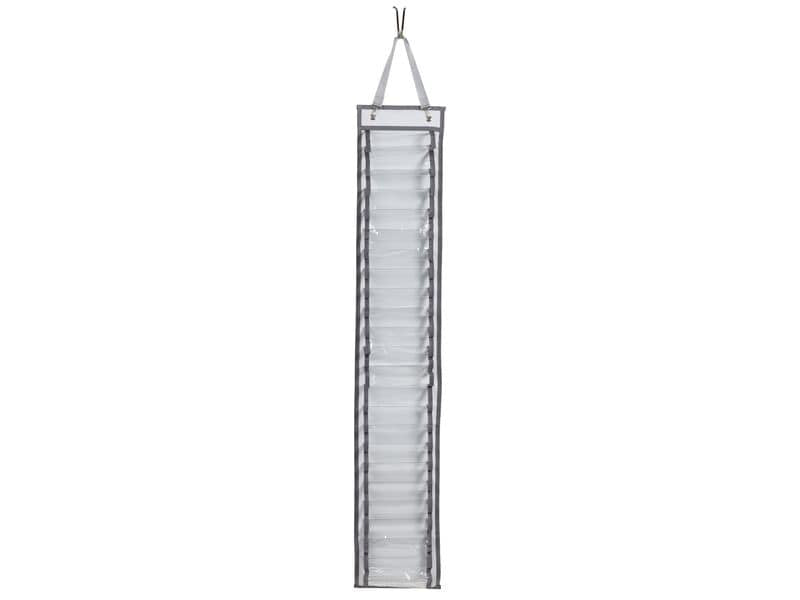 FTM F02433 Wandhalterung 24 Fächer, mit Haken – einfarbig – 220 × 1'260 mm