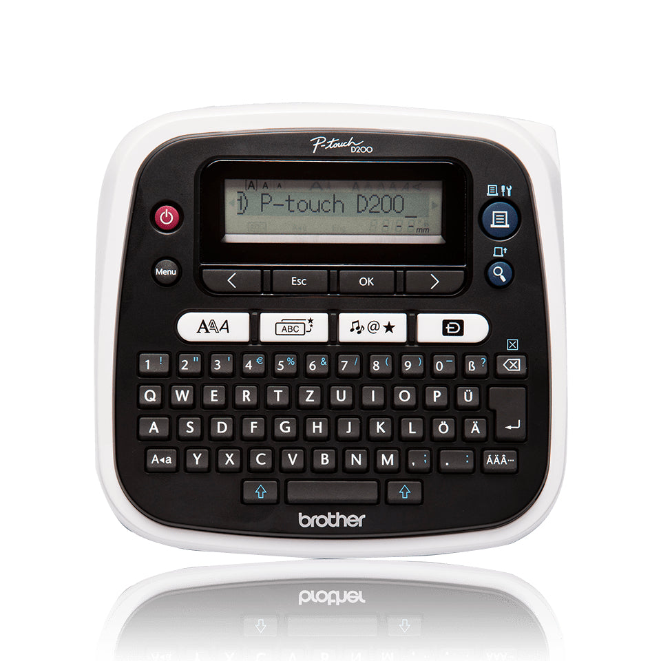 Brother PT-D200BWVP – Beschriftungsgerät, TZe bis 12 mm, 180×180 dpi, 20 mm/s