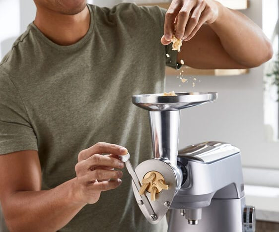 Kenwood Pasta-Vorsatz KAX910ME – 15 × 24 × 23 cm, für Chef Sense, Chef Sense XL, kMix, Aluminium