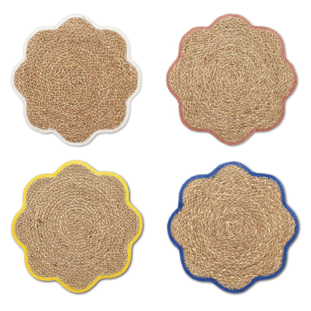Zeller Present Tischset – rund, Seegras, braun, Ø38,5 cm