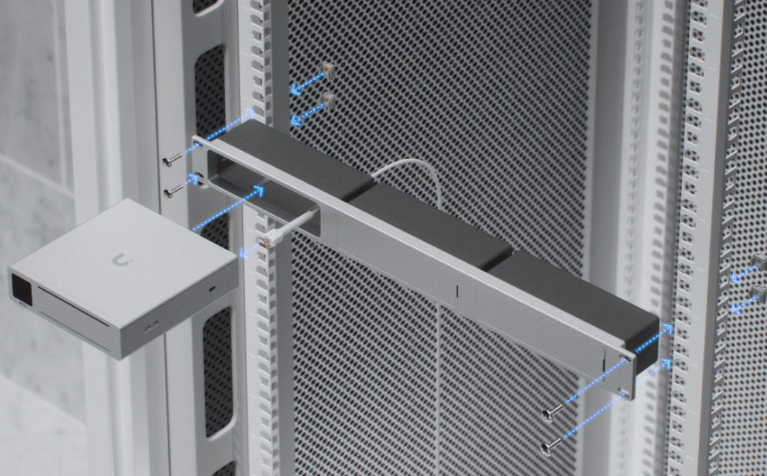 Ubiquiti UniFi AI Key Rack Mount – Montagezubehör (1U), Aluminium, für UniFi AI Key (bis 3), Weiss, 1 Stück