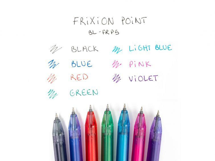 Pilot FriXion Point – Tintenroller, 0,25 mm, schwarz/blau/rot, radierbar – 3 Stk.