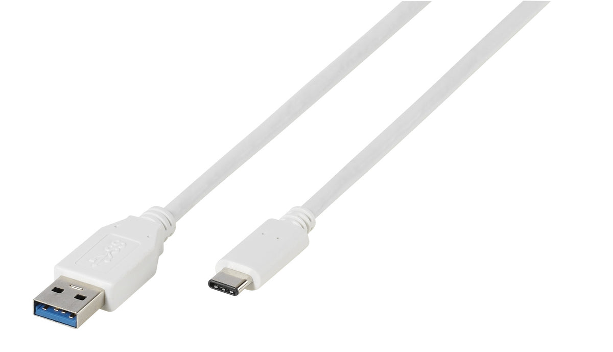 Vivanco USB-C auf USB-A Kabel – USB 3.2 Gen 1 (5 Gbit/s) – 2 m – Weiss