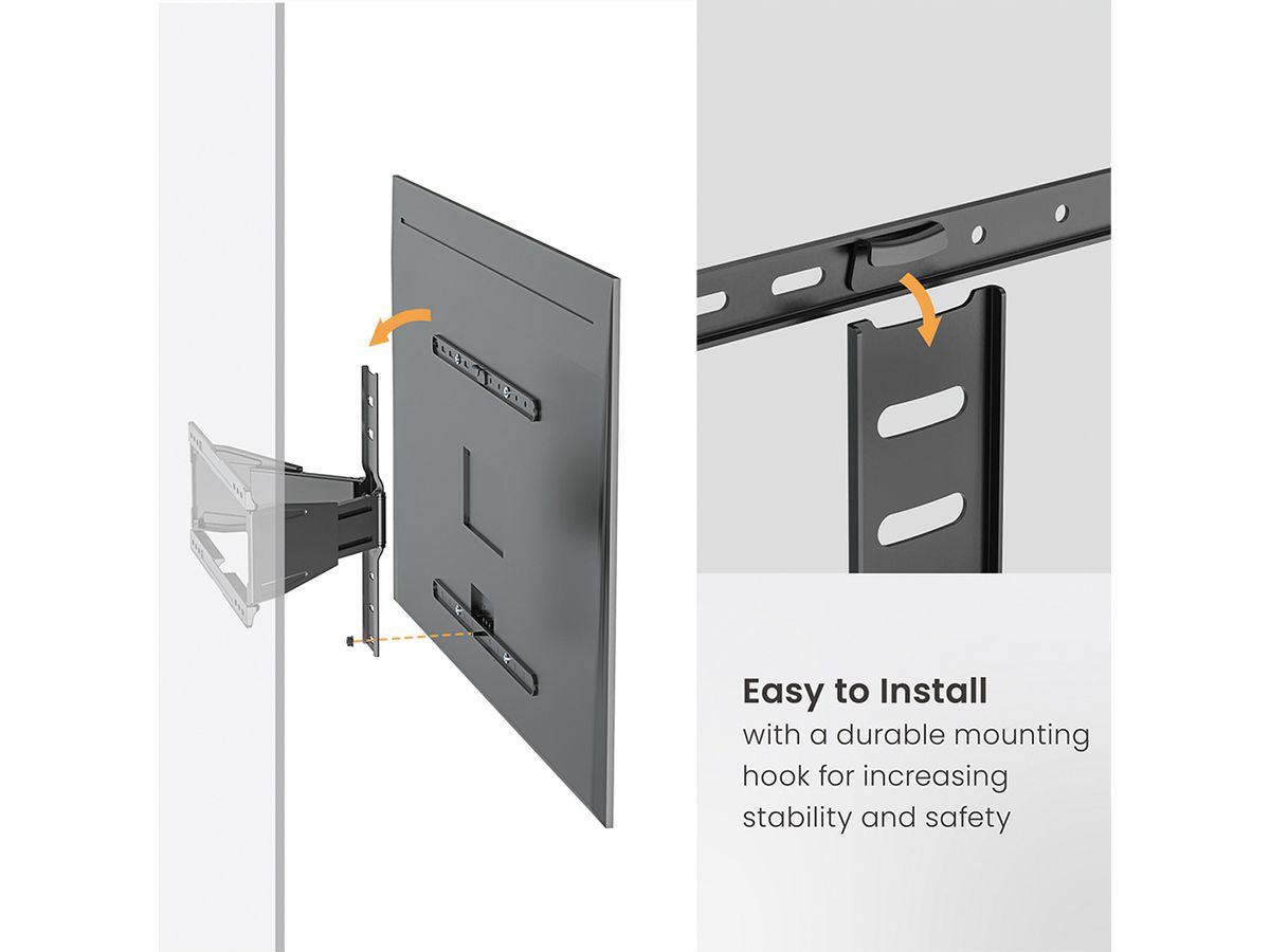 VALUE Wandhalterung – Vollbeweglich – 43–90" – VESA 100×200–600×400 – bis 50 kg, für Monitore – 17.99.1188
