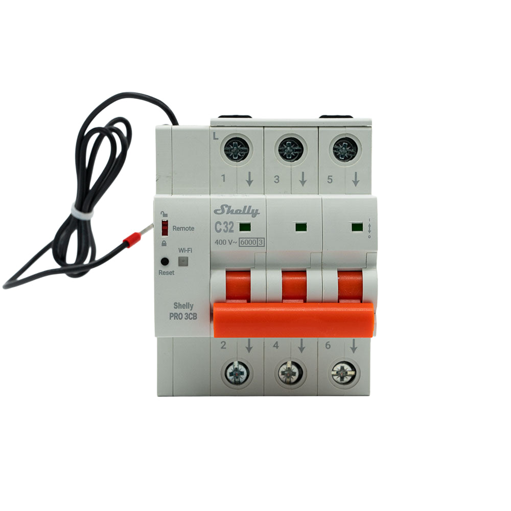 Shelly Pro 3CB C32 – Zubehör – WLAN, Bluetooth, LAN, 3-Phasen, 32 A