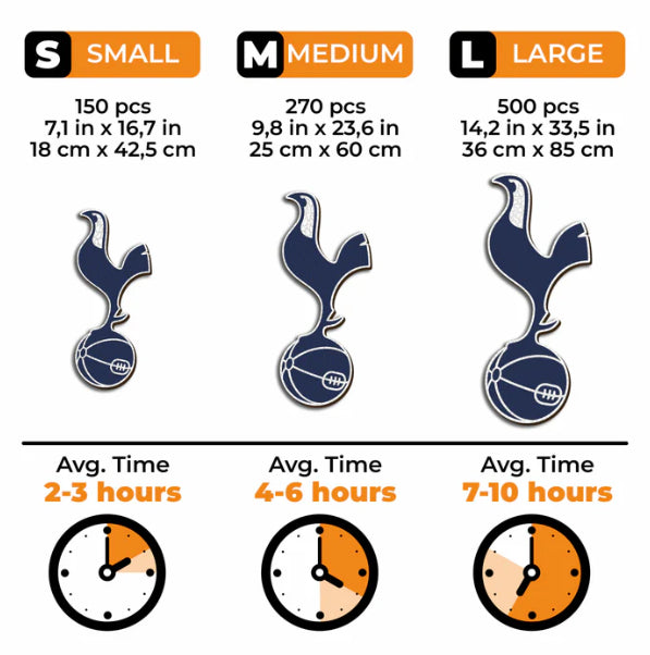 Iconic Puzzles Tottenham Hotspur FC Logo – Logikspiel, 1 Spieler, ab 10 Jahren