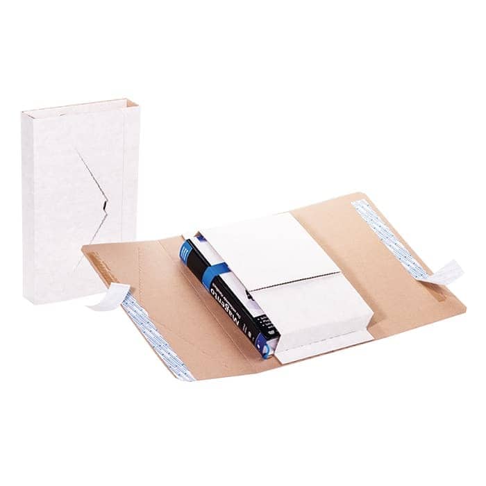 Brieger Versandverpackung VARITOP – 245 × 165 × 0–60 mm, selbstklebend, weiss