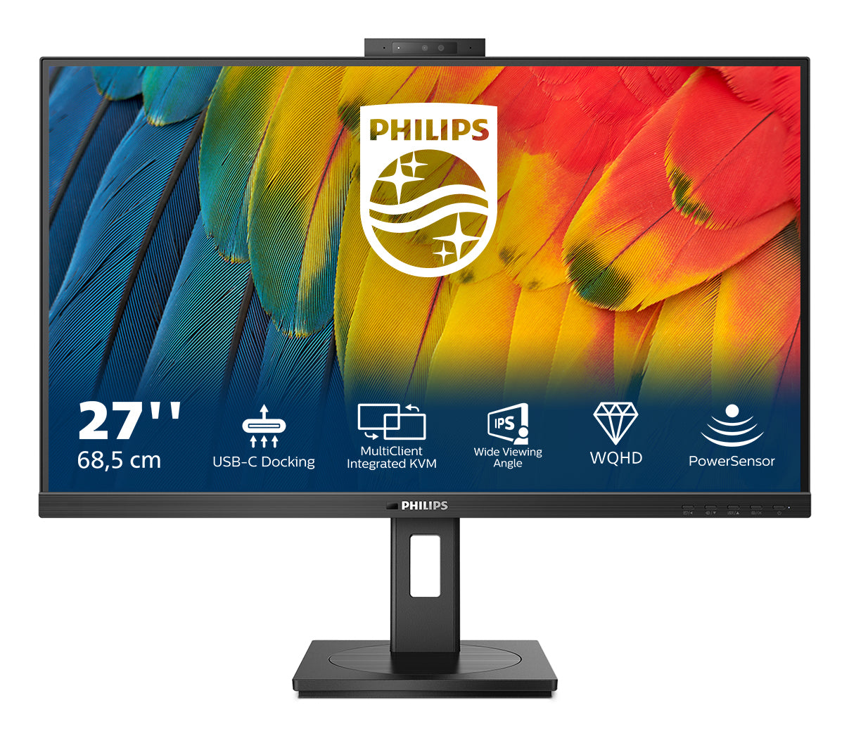 Philips 27B1U5601H/00 – 27", 2560 × 1440 (WQHD), IPS, USB-C 100 W, Webcam, LAN