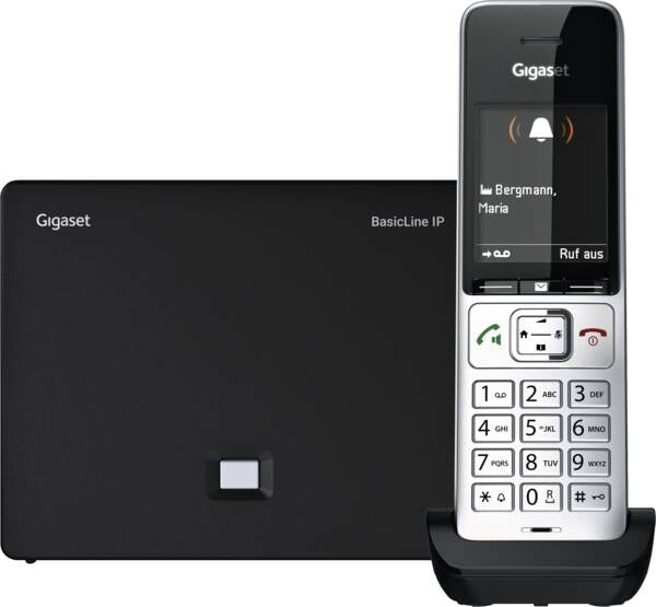 Gigaset BasicLine IP Comfort 500HX – DECT-Telefon mit Basis, IP20, schwarz