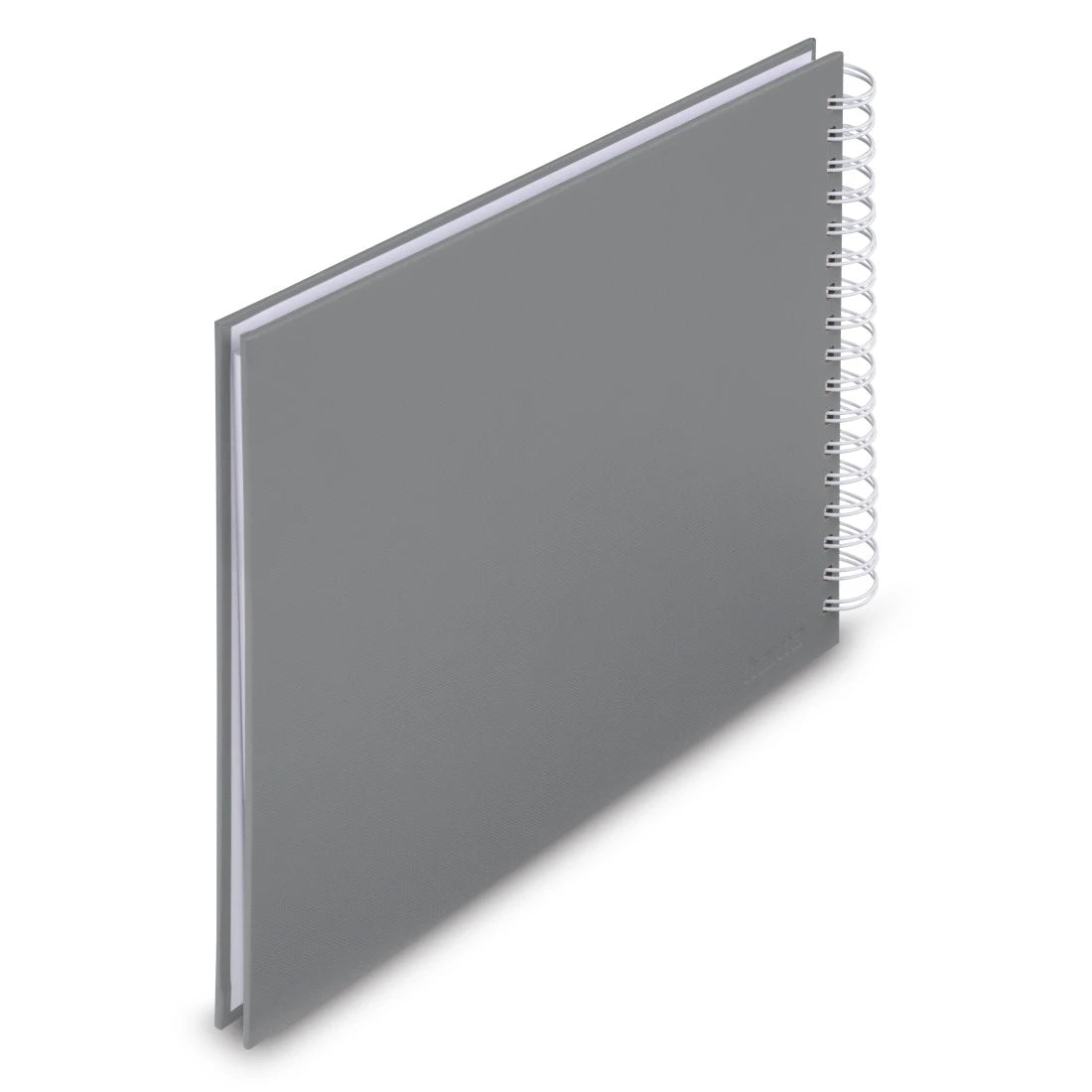 Hama Fine Art – Fotobuch, Spiralbindung, Weiss, 28 × 24 cm, Steingrau, mit Einstecktasche im Cover