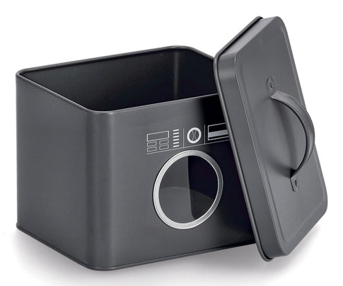 Zeller Present Aufbewahrungsbox 3,5 l – Metall – Anthrazit – 180 × 170 × 155 mm