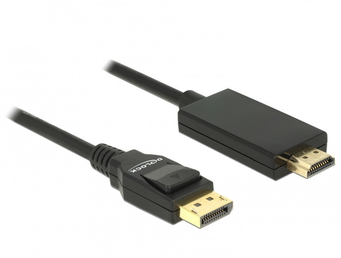 DeLOCK DisplayPort auf HDMI Kabel DP 1.2 4K 60 Hz – 2 m