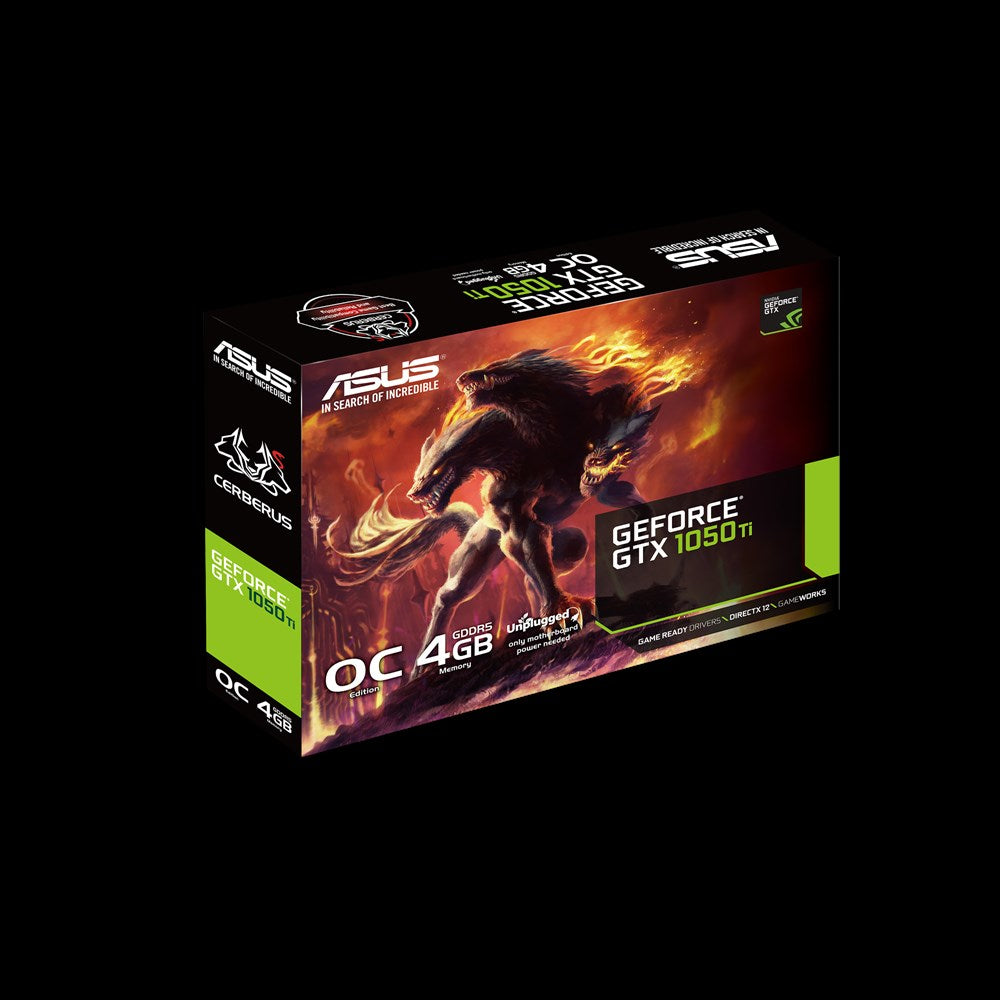ASUS CERBERUS-GTX1050TI-O4G – PCIe Grafikkarte – GeForce GTX 1050 Ti, 4 GB GDDR5, 1×HDMI, 1×DVI-D, 1×DP
