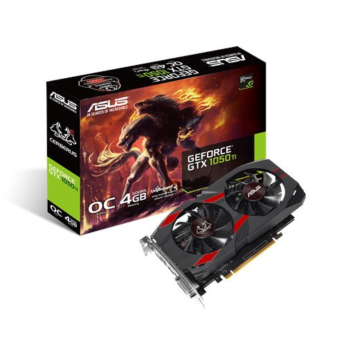 ASUS CERBERUS-GTX1050TI-O4G – PCIe Grafikkarte – GeForce GTX 1050 Ti, 4 GB GDDR5, 1×HDMI, 1×DVI-D, 1×DP