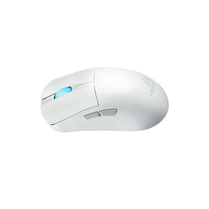 ASUS ROG Harpe Ace Mini WE Gaming-Maus – kabellos, 42'000 dpi, 8'000 Hz, beidhändig, Beleuchtung, weiss