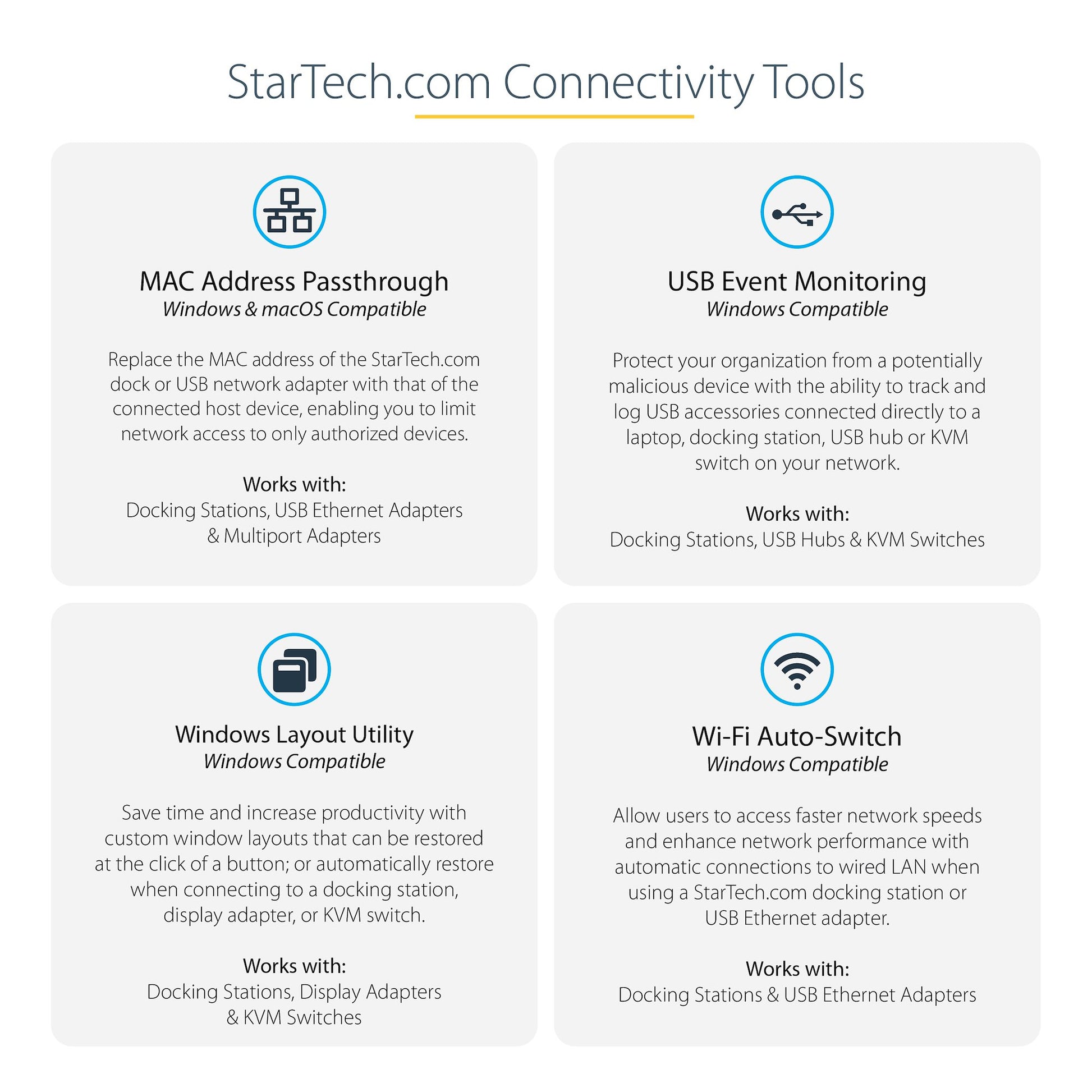 StarTech.com Multiport-Adapter – USB-C, 1× HDMI, 1× VGA, 2× USB-A, 100 W PD, GbE, für Windows/Mac/ChromeOS