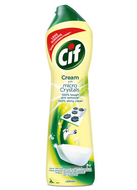 Cif Küchenreiniger/Fettlöser für Küchengeräte/Backofen – Zitrone, Creme, Flasche – 750 ml
