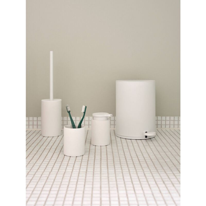 Zone Denmark Tisch-Abfallbehälter – 3 l – Kunststoff, weiss – Ø 181 × H 263 mm