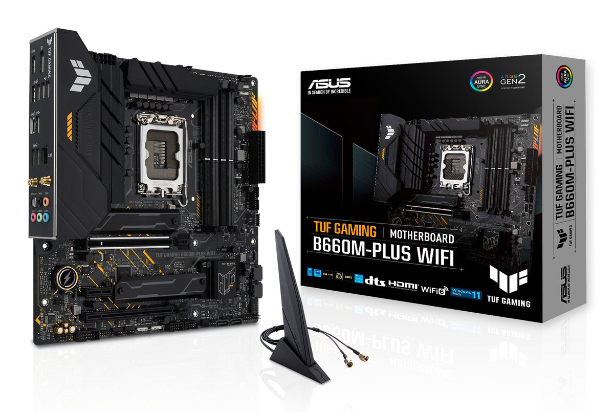 ASUS TUF GAMING B660M-PLUS WIFI – Mainboard – LGA 1700, Intel B660, mATX, DDR5
