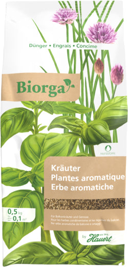 Hauert Biorga Kräuterdünger – Granulat, Organischer Dünger, Bio, für Garten- und Balkonpflanzen