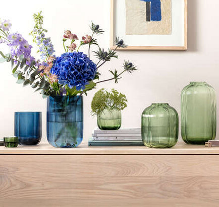 Villeroy & Boch Fleur Vase – Ø 16 × 22,5 cm, 3'500 ml – Glas, Blau