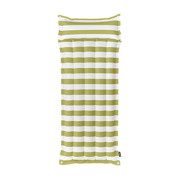 Kolma Luftmatratze Stripy – 188 × 78,5 cm – olive, weiss – Polyester/PVC – 1 Stk.