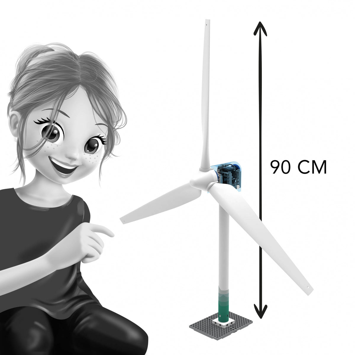 Buki Experimentier-Bausatz – Windenergie, batteriebetrieben, ab 8 Jahren, mehrsprachig