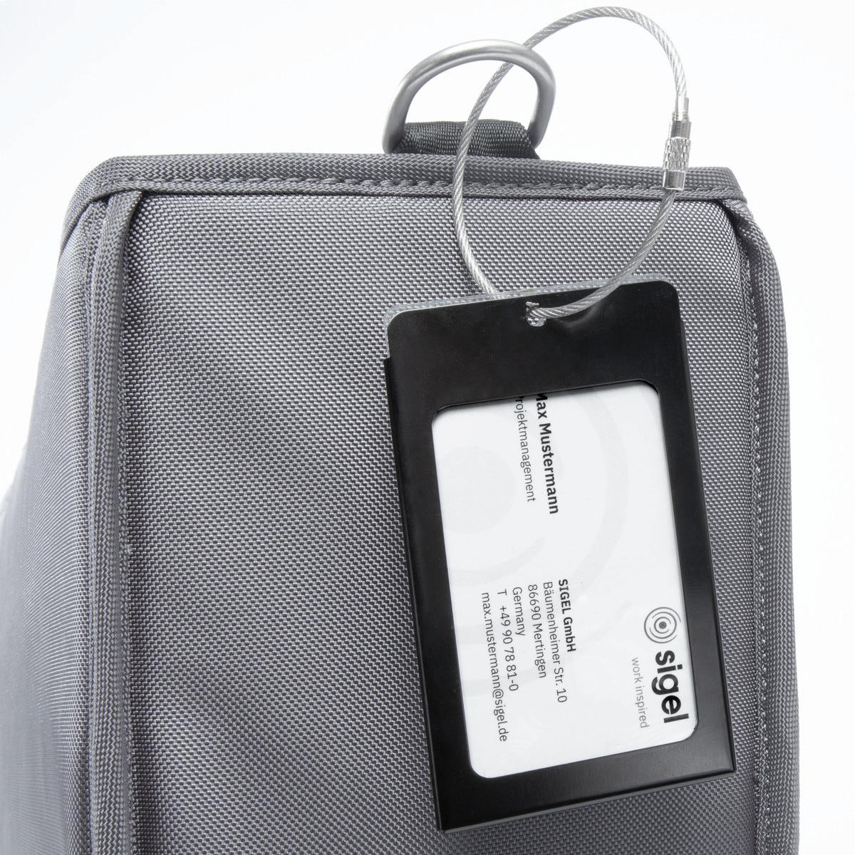 Sigel Tragetasche Desk Sharing Bag L – 21 l, rPET, grau, 50 × 28 × 15 cm