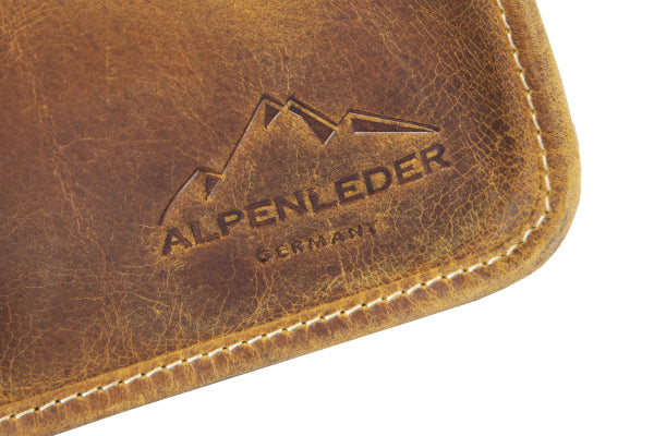 Alpenleder Presse-Umhängetasche – Leder – Beige – 290 × 210 × 100 mm