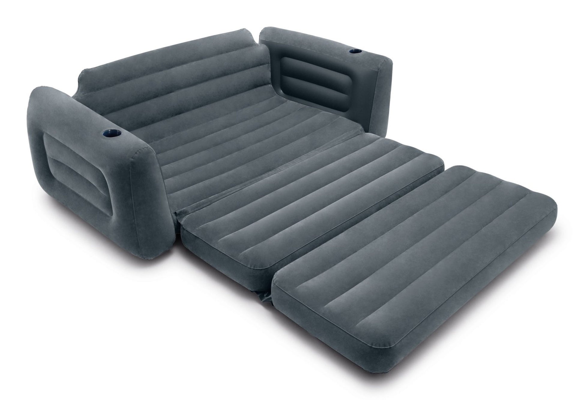 Intex Beistelltisch Ausziehsofa – 231 × 203 × 66 cm – PVC – Anthrazit