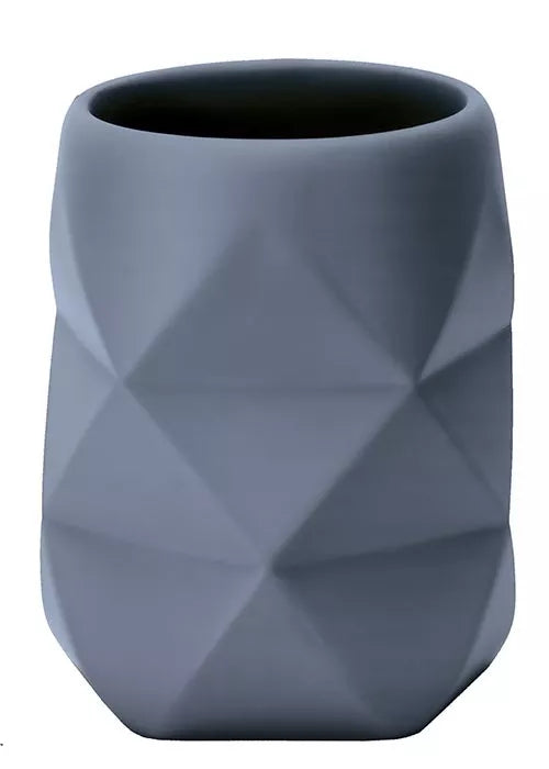 Kleine Wolke Zahnbürstenhalter Crackle – Polyresin, 8×8×10 cm, Dunkelgrau