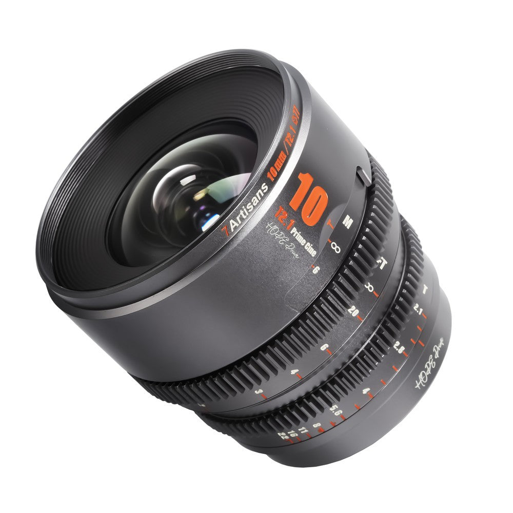 7Artisans 10T21TG-X Fujifilm X-Mount Kinoobjektiv – 10 mm T2,1 – für Fujifilm