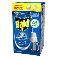 Raid Mücken-Stecker Nachfüller – 27 ml – transparent – für Mücken