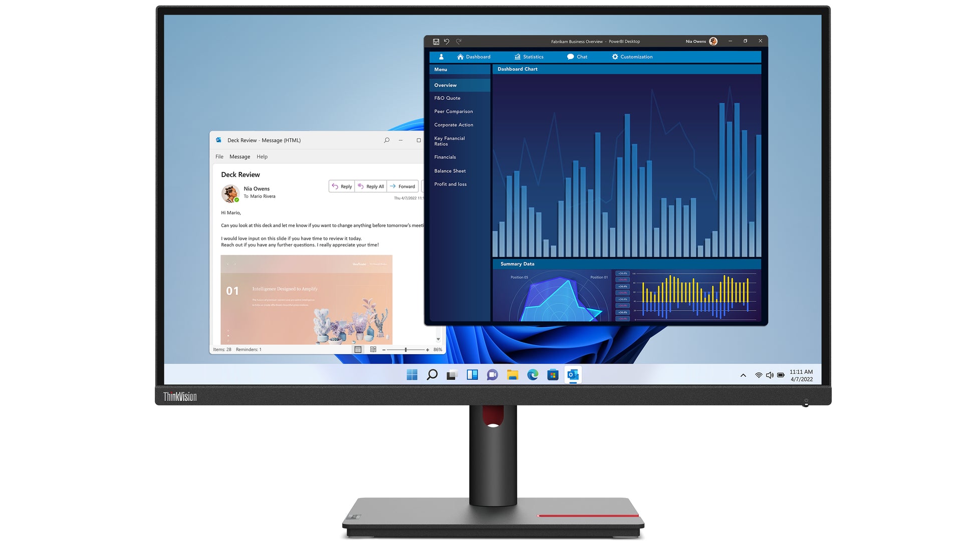 Lenovo ThinkVision T27p-30 – 27", 3840 × 2160 (4K), IPS, USB-C 90 W, LAN