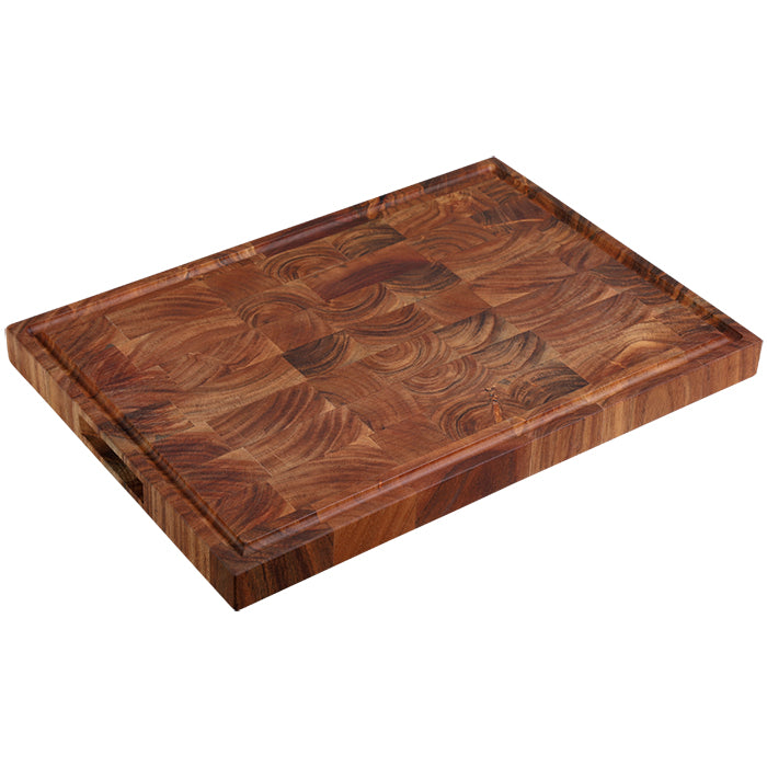 Kesper Schneidebrett 50 × 36 × 3,5 cm, Akazienholz, mit Saftrille, Braun