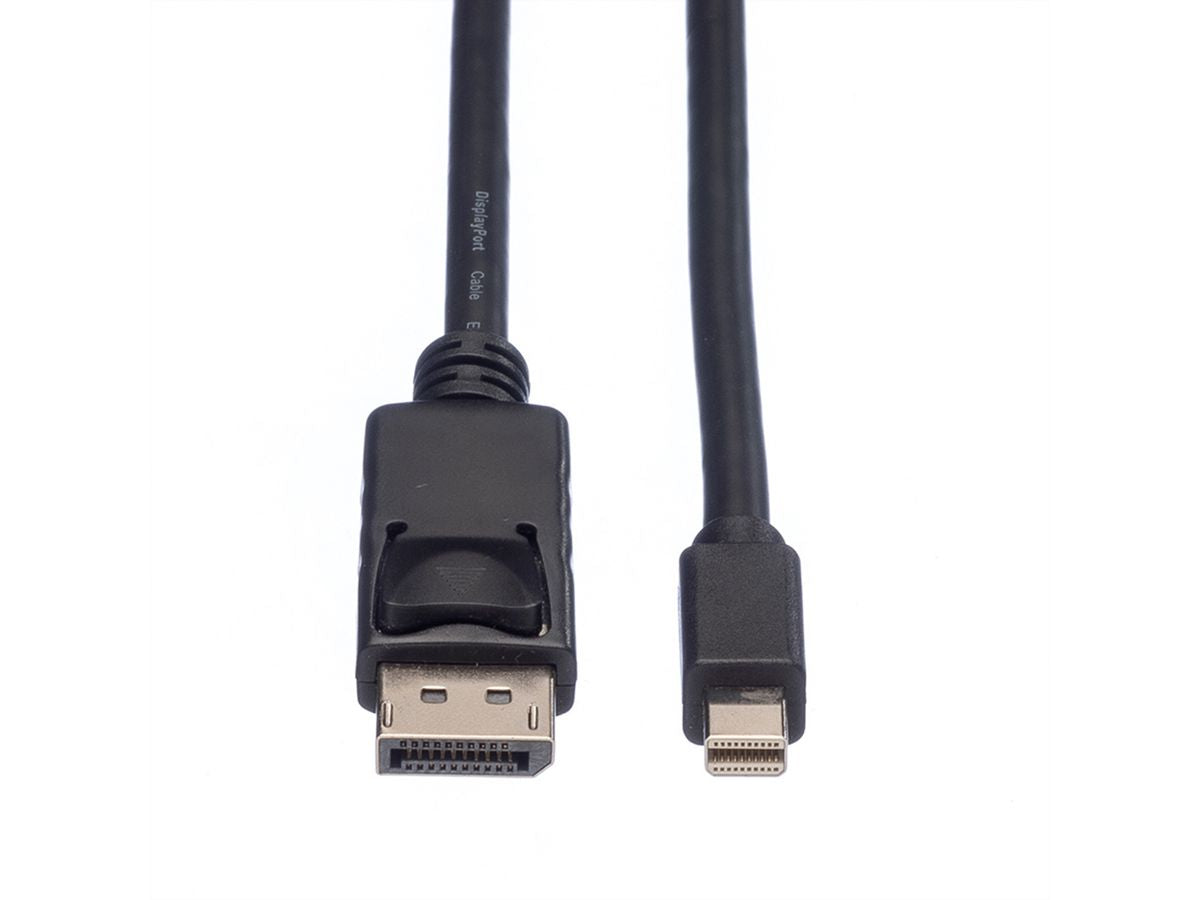 ROLINE GREEN Mini DisplayPort auf DisplayPort Kabel DP 1.2 4K 60 Hz – 2 m – für Ultrabooks, Notebooks, PCs