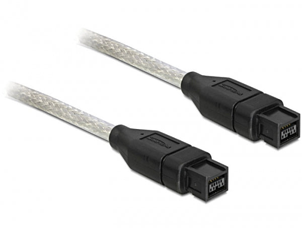 DeLOCK FireWire Kabel (IEEE 1394B, 9-polig M–M) 0.8 Gbit/s – 2 m – Grau