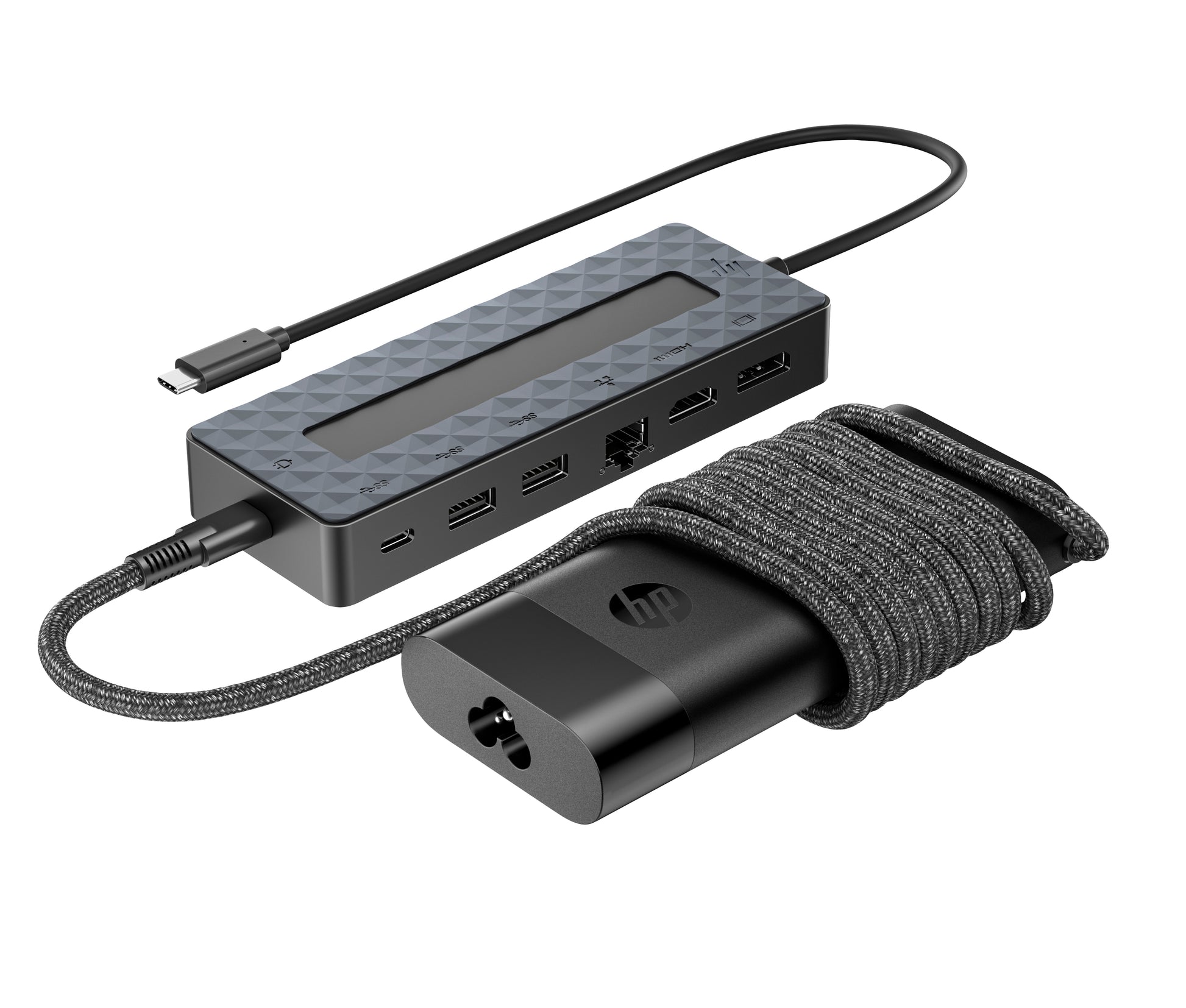 HP Multiport-Adapter – USB-C, 1× DP, 1× HDMI, 2× USB-A, 1× USB-C, 65 W PD