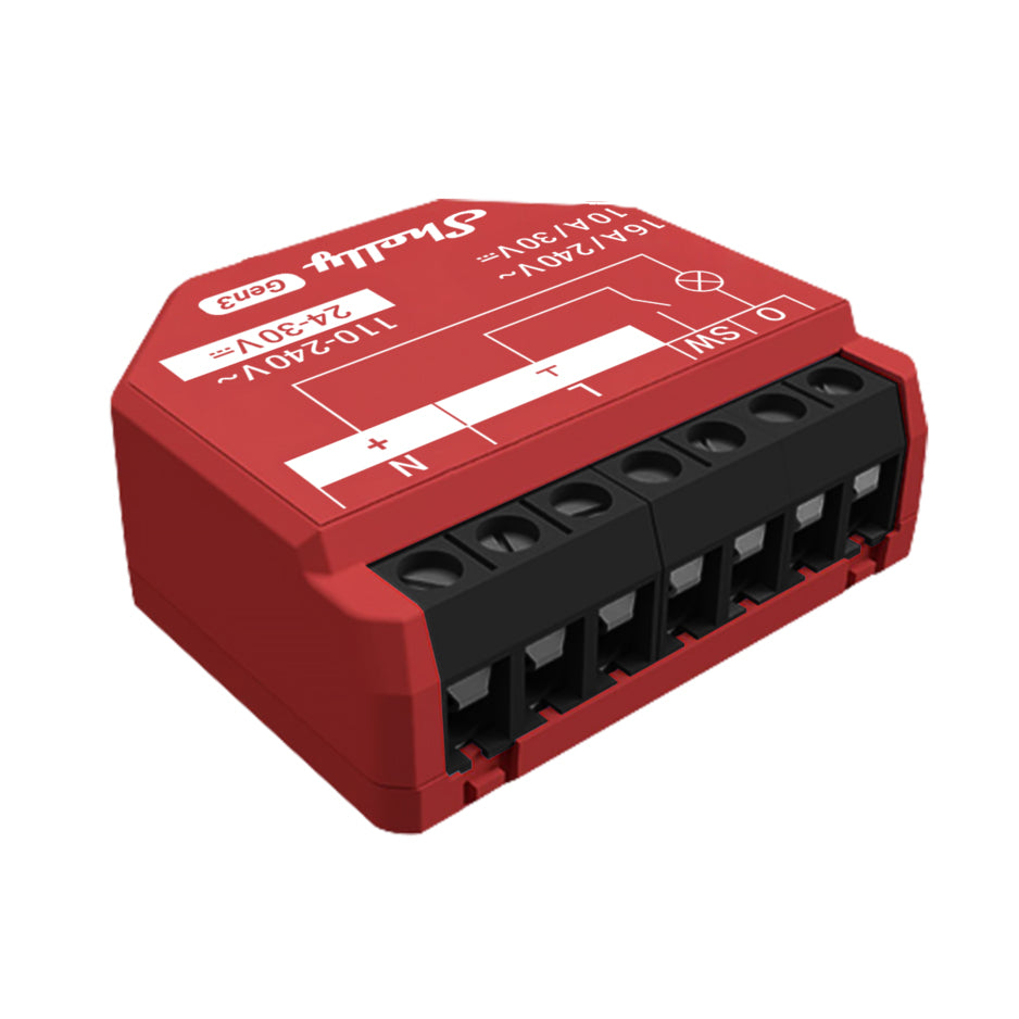 Shelly 1PM Gen3 – Smart-Steckdose – WLAN, Bluetooth, 16 A, Verbrauchsmessung