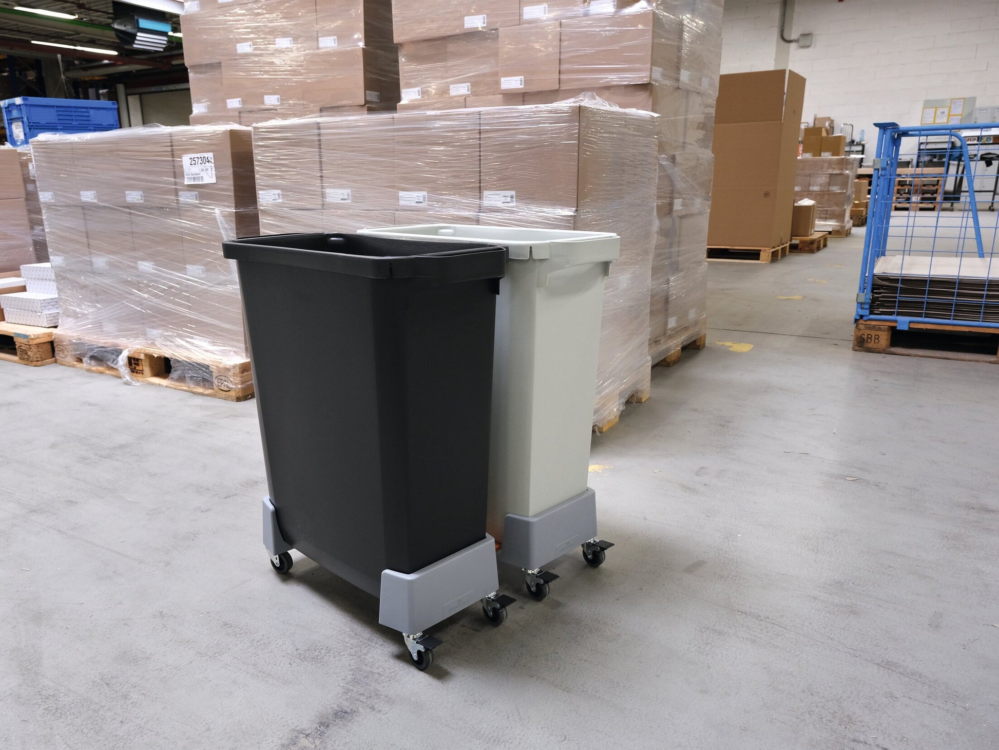 DURABLE Transportroller – für DURABIN 60, Kunststoff (PP), Grau, B 240 × T 495 × H 165 mm