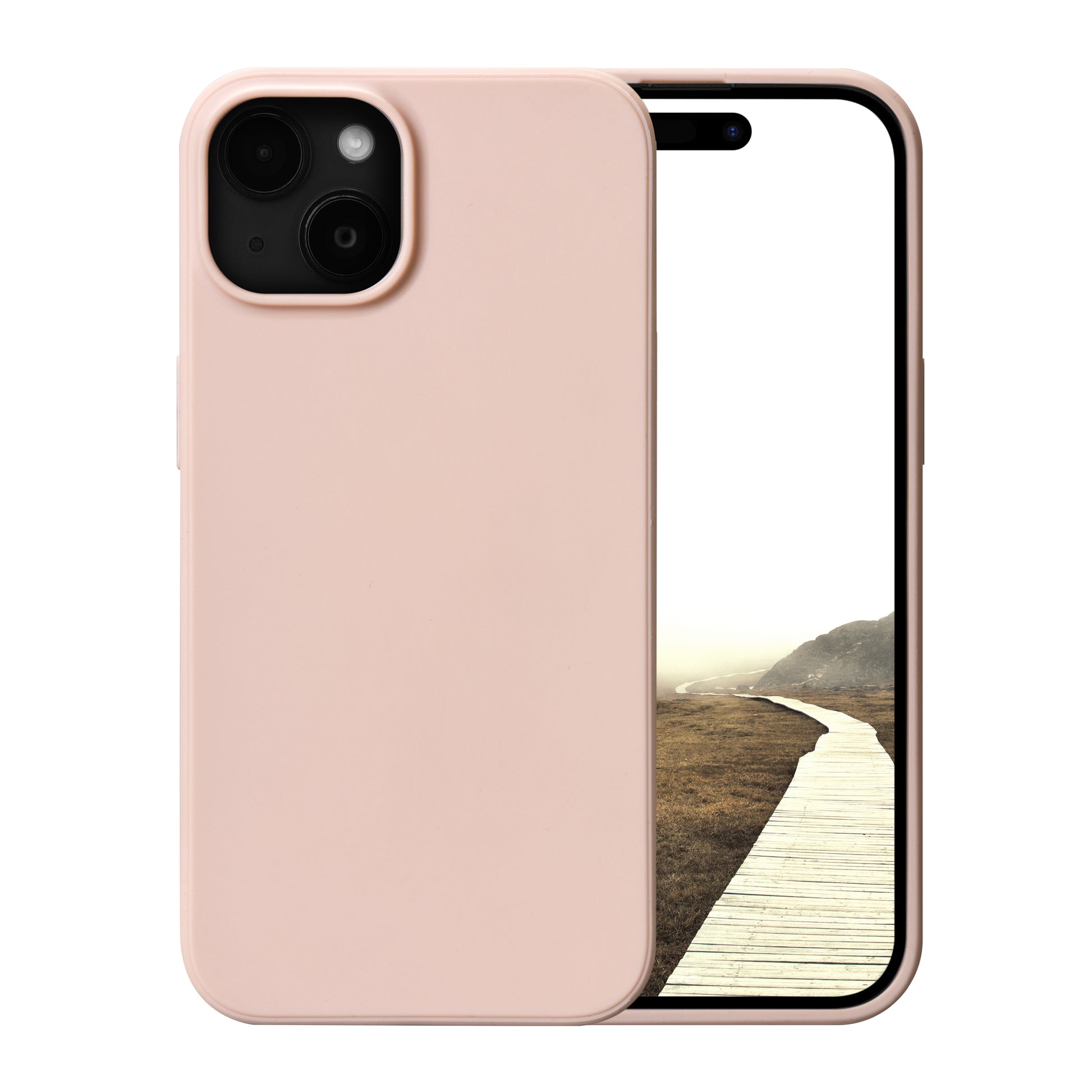 dbramante1928 Greenland Backcover – für Apple iPhone 15, Recycling-Kunststoff, Pink Sand